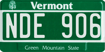 VT license plate NDE906
