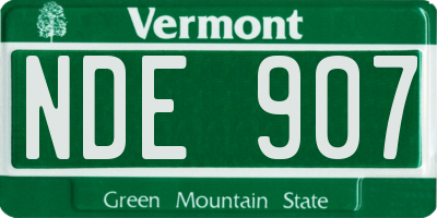 VT license plate NDE907
