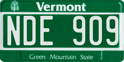 VT license plate NDE909