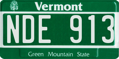 VT license plate NDE913