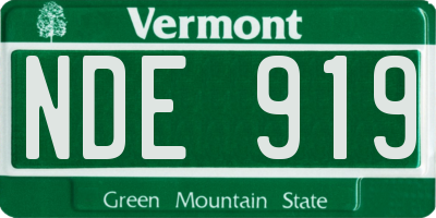 VT license plate NDE919