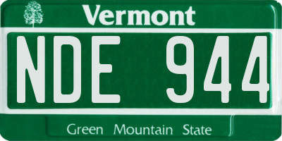 VT license plate NDE944