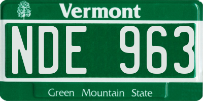 VT license plate NDE963