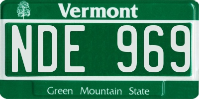 VT license plate NDE969