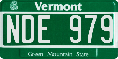 VT license plate NDE979
