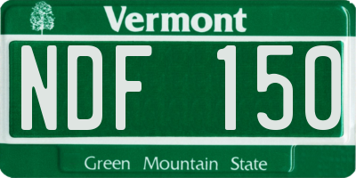 VT license plate NDF150
