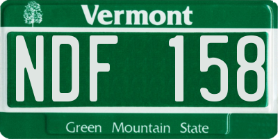 VT license plate NDF158