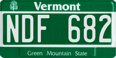 VT license plate NDF682