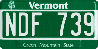 VT license plate NDF739