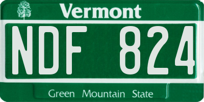 VT license plate NDF824