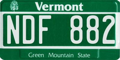 VT license plate NDF882