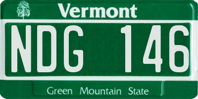 VT license plate NDG146