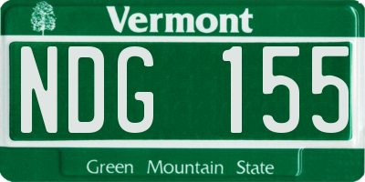 VT license plate NDG155