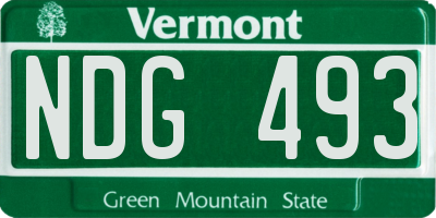 VT license plate NDG493