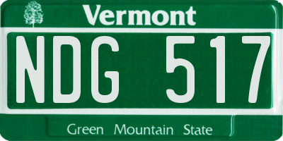 VT license plate NDG517