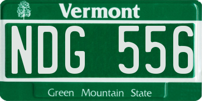 VT license plate NDG556