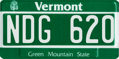 VT license plate NDG620