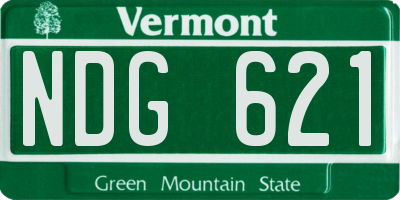VT license plate NDG621