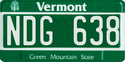 VT license plate NDG638