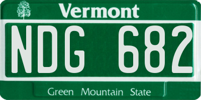 VT license plate NDG682