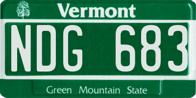 VT license plate NDG683