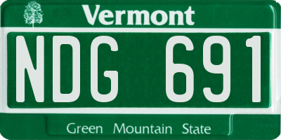VT license plate NDG691