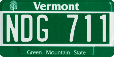 VT license plate NDG711
