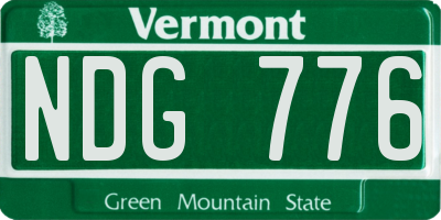 VT license plate NDG776