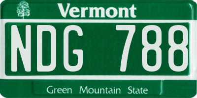 VT license plate NDG788
