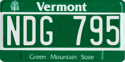 VT license plate NDG795