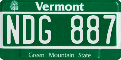 VT license plate NDG887