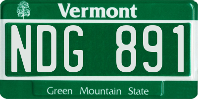 VT license plate NDG891