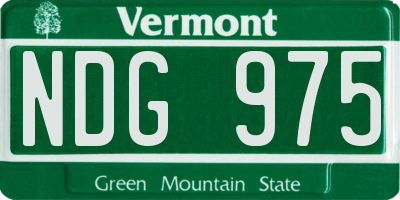 VT license plate NDG975