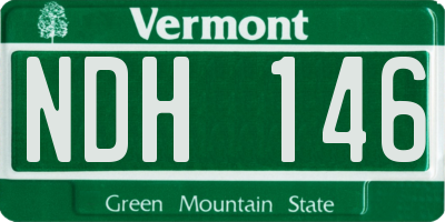 VT license plate NDH146