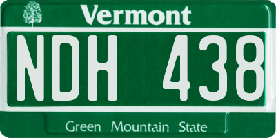 VT license plate NDH438