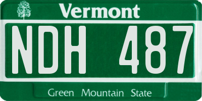 VT license plate NDH487