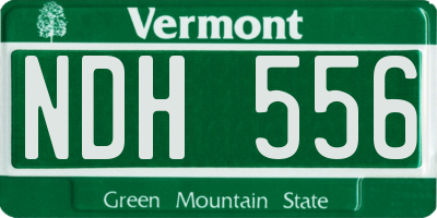 VT license plate NDH556