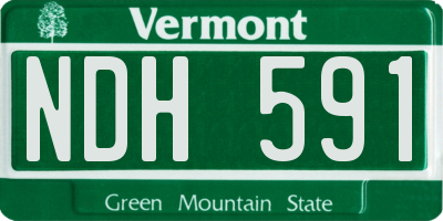 VT license plate NDH591