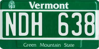 VT license plate NDH638