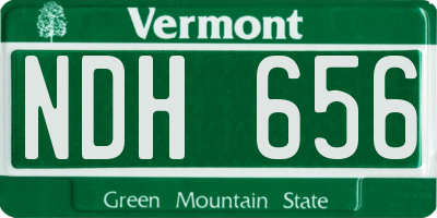 VT license plate NDH656