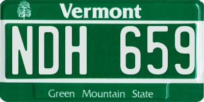 VT license plate NDH659