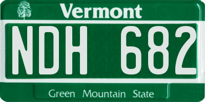 VT license plate NDH682