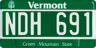 VT license plate NDH691