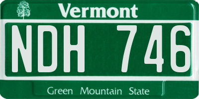 VT license plate NDH746