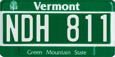 VT license plate NDH811