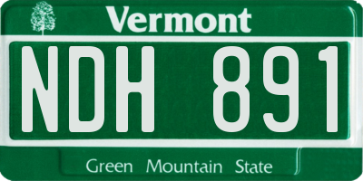 VT license plate NDH891