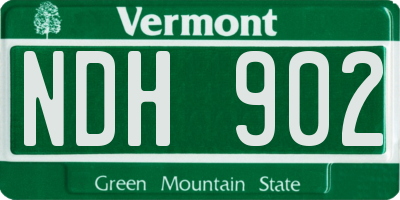 VT license plate NDH902