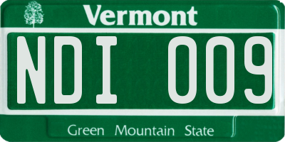 VT license plate NDI009