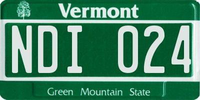 VT license plate NDI024