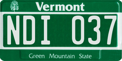 VT license plate NDI037